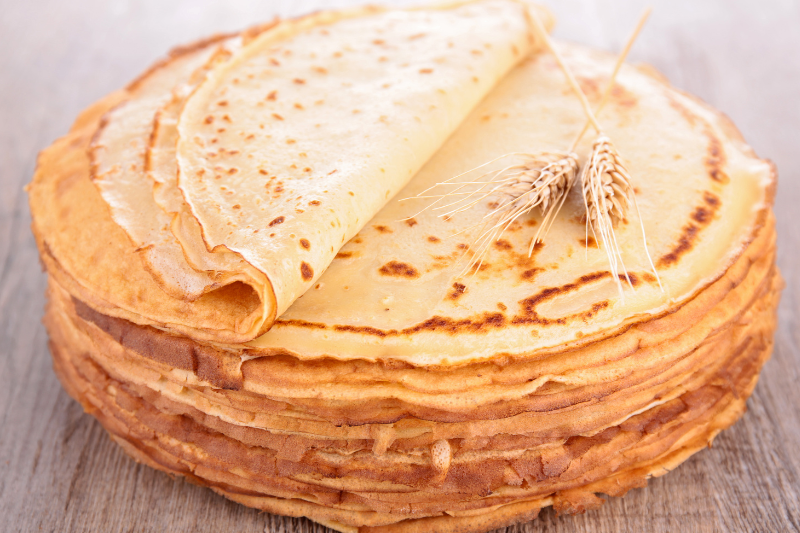 Φωτογραφία με Pancake από μίγμα Helmind