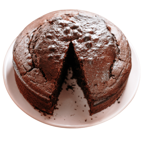 Κέικ σοκολάτας σε πιάτο