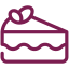 Slice of cake outline icon